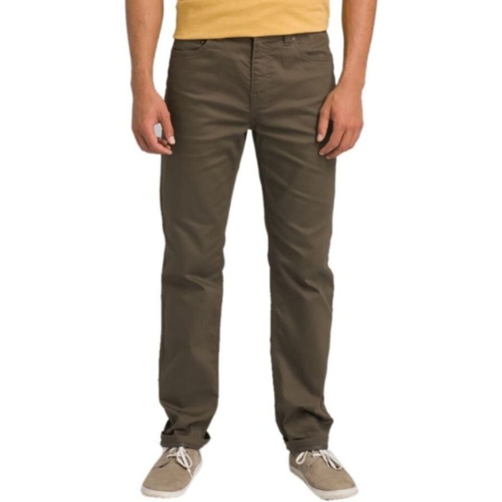 Prana BRIDGER Jeans Pants Men's 36 X 30 Slim Fit Green